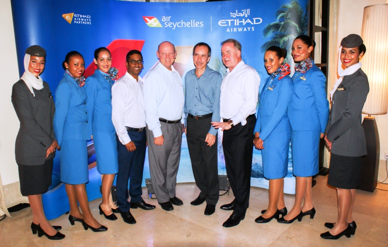 (From centre left): Mr Papa, Minister St Ange, Minister Morgan and Mr Hogan pose for a photograph at the cocktail reception